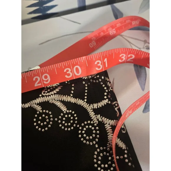 Women's Lularoe Elegant Black Gold Floral Pencil Skirt M - Picture 6 of 11